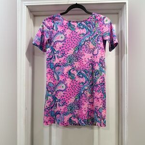 Lilly Pulitzer Girls Marlow Paisley Bird Print Dress Size Large 8/10